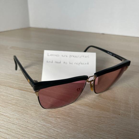 Vintage Gucci GG2301 59T Eyeglasses Black Frames Only RARE! 1980s READ - Picture 1 of 10